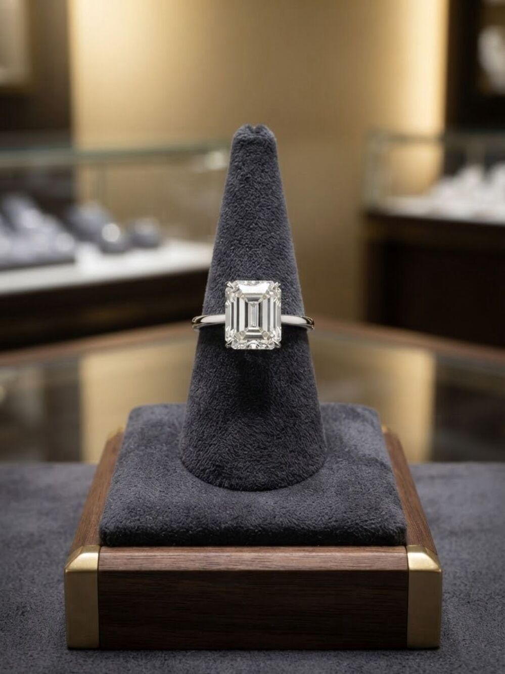 5 ct Emerald Cut Moissanite Ring Sterling Silver Solitaire Engagement Stunning 7